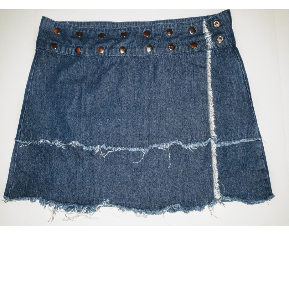 Coco+Carmen Adjustable Wrap Denim Mini